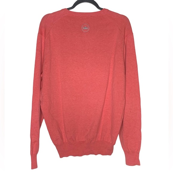 Peter Millar Men's Pink cashmere blend V-Neck Sweater - Picture 2 of 5